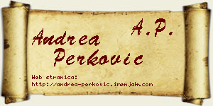 Andrea Perković vizit kartica